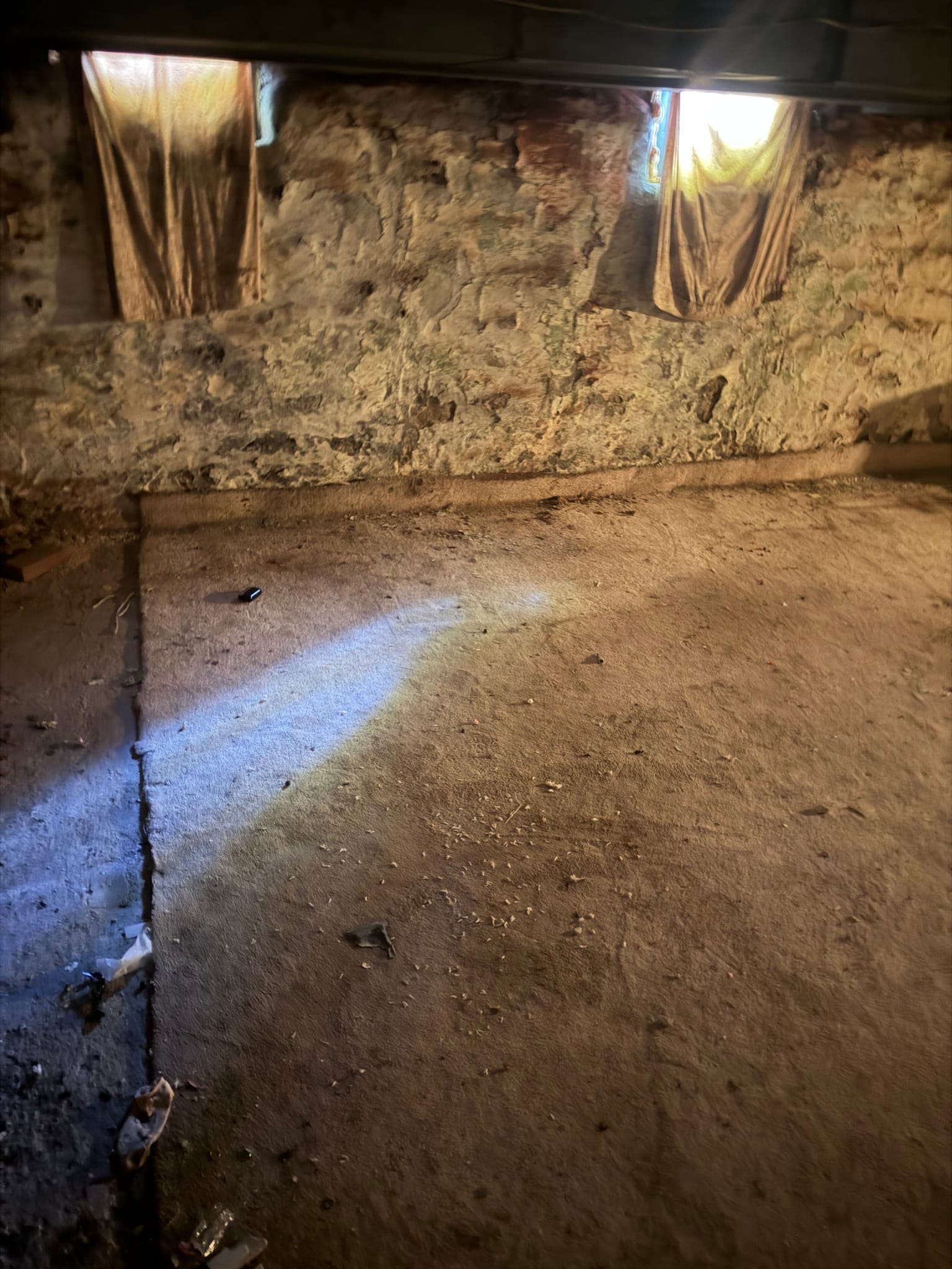 After: empty cleaned-out garage